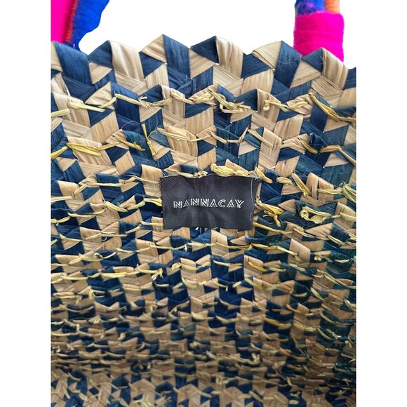 NANNACAY Multicolor Large Straw Woven Straw Tote Bag - Picture 4 of 9